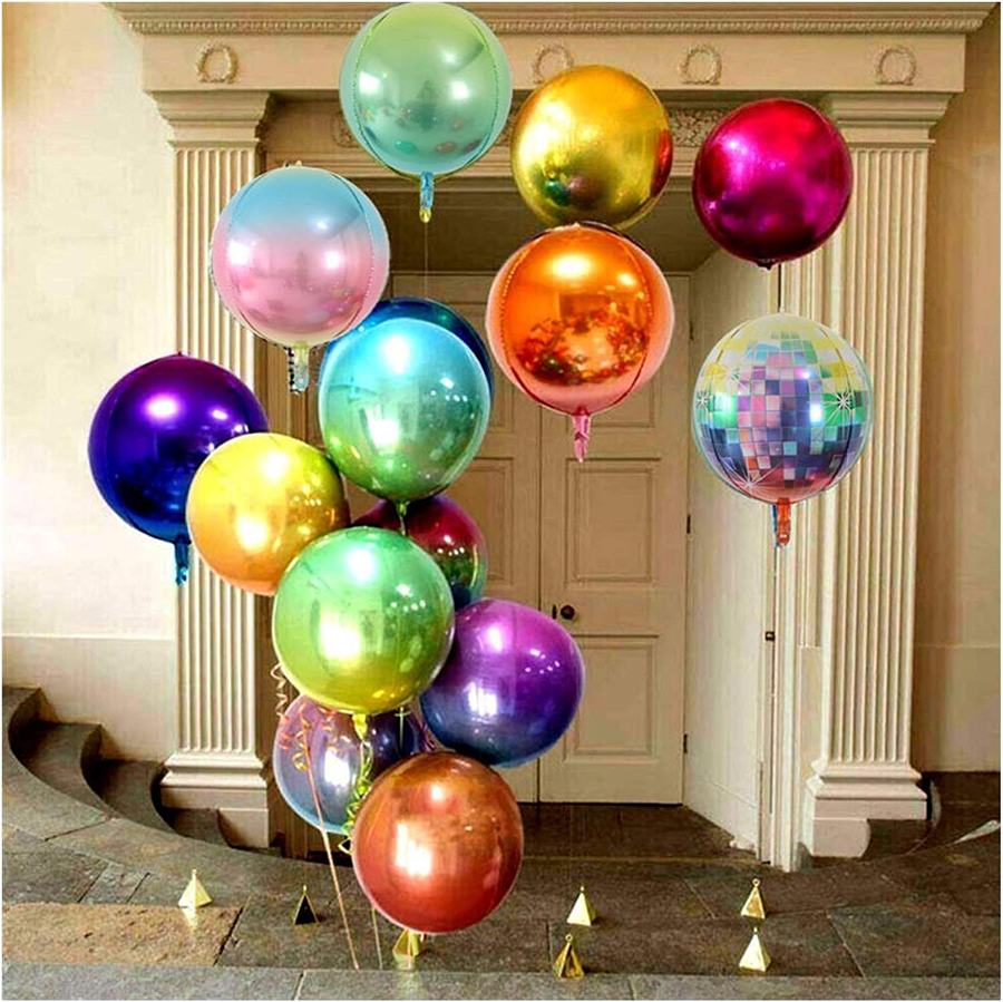 CYmylar Wholesale 4D Mirror balloon globos Ombre 4D  mylar balloons for birthday party decor