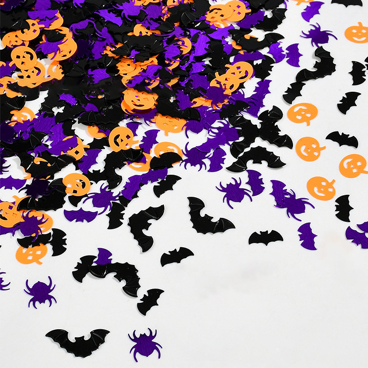 30g Halloween Confetti Pumpkin Spider Bat Witch Web Table Confetti for Halloween Party Decor