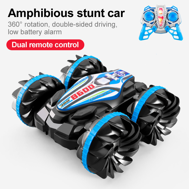 Amphibious RC Car Outdoor All Terrain Land and Water Waterproof 2.4 GHz 4WD Watch Gesture Sensor Amphibious Remote Control Car