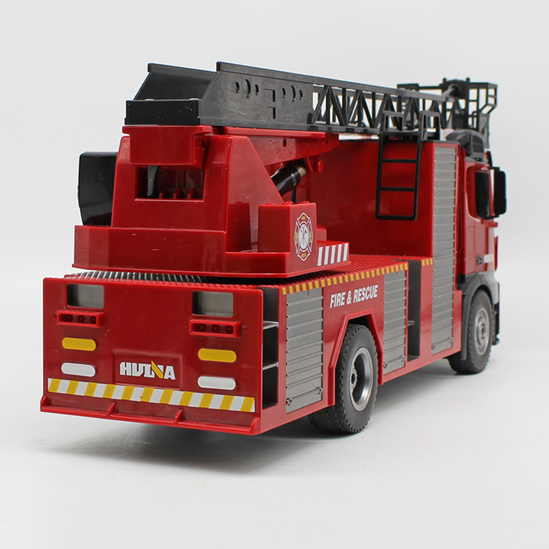 Wholesale RC Truck 1:14 Kids Simulation RC Ladder Box Water Spray Fire Truck Machine on Remote Control Toys Car Fire Trucks