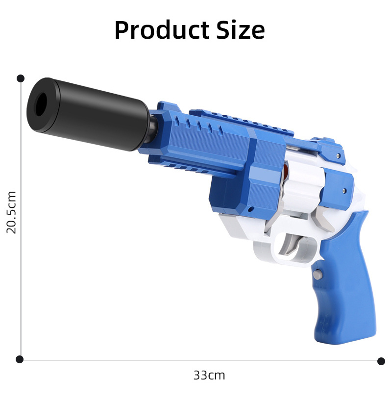 Plastic Material Cool Toy Revolver Safe Foam Bullets Soft Bullet Toy Guns