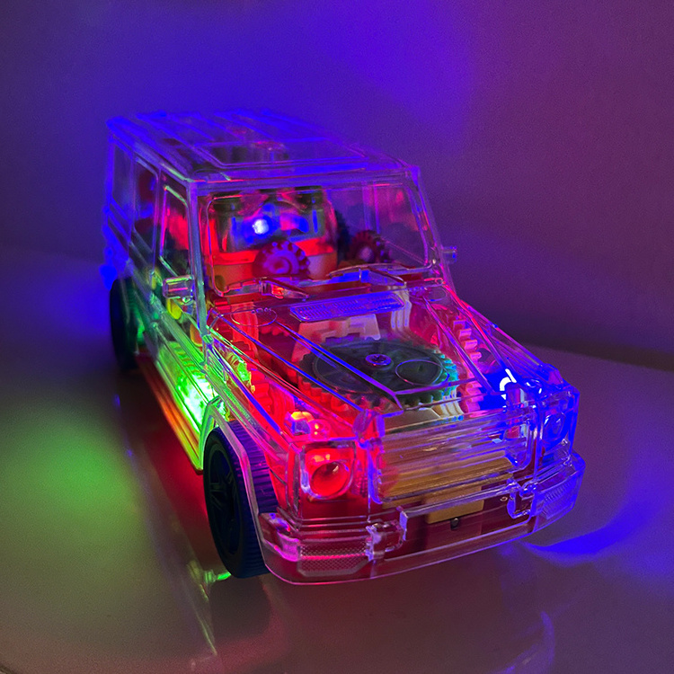 Cars for toddlers 360-Degree Spin Electric Toy Children'S Toy Light Up Transparent Gear Car