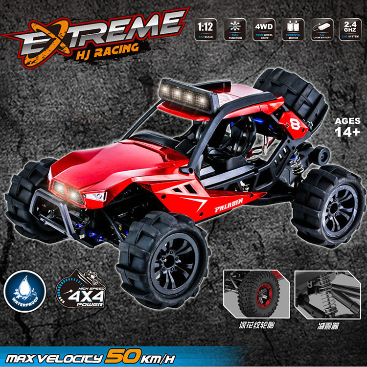 2022 New 2.4G RC Car 50km/h 4WD High Speed Remote Control Car 1/12 Off-Road Vehicle Buggy RC Toy