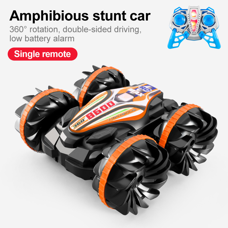 Amphibious RC Car Outdoor All Terrain Land and Water Waterproof 2.4 GHz 4WD Watch Gesture Sensor Amphibious Remote Control Car