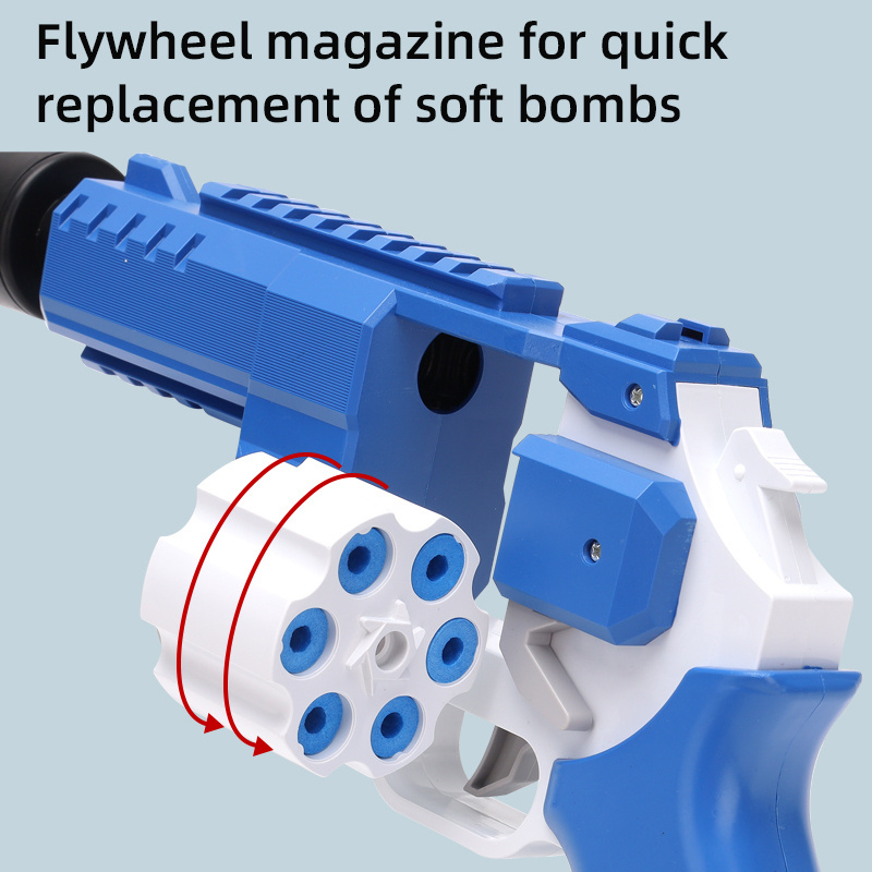 Plastic Material Cool Toy Revolver Safe Foam Bullets Soft Bullet Toy Guns