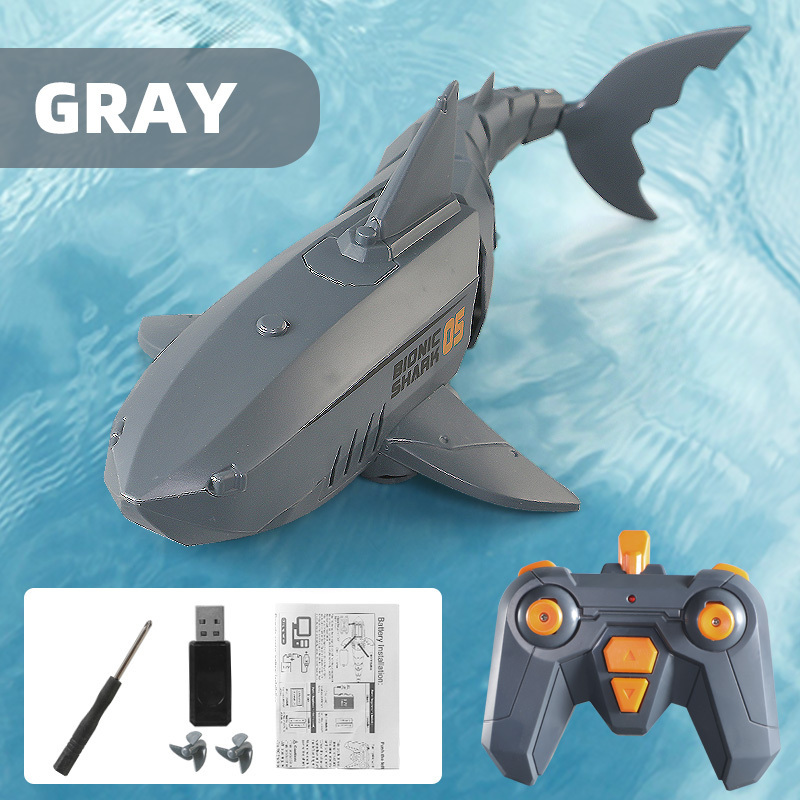 2.4G Simulation Remote Control Fish Boat Toy Kids Electric RC Shark With WIFI Camera For RC Boat