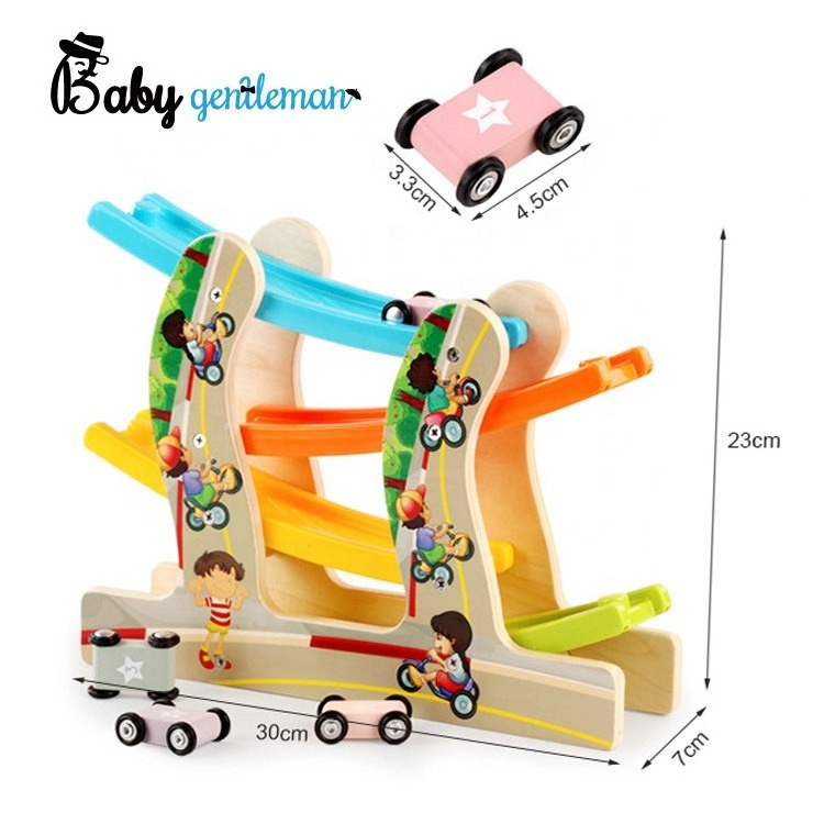 2023 Best design educational sliding wooden toy car ramp for kids Z04080E