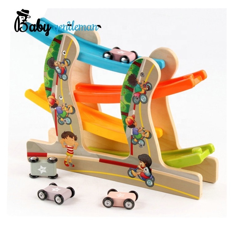 2023 Best design educational sliding wooden toy car ramp for kids Z04080E