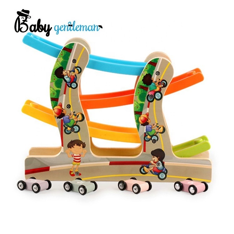 2023 Best design educational sliding wooden toy car ramp for kids Z04080E