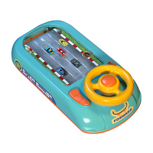 HW parent-child interactive table game adventure brain game steering wheel sound Educational Baby racing car adventure game toy