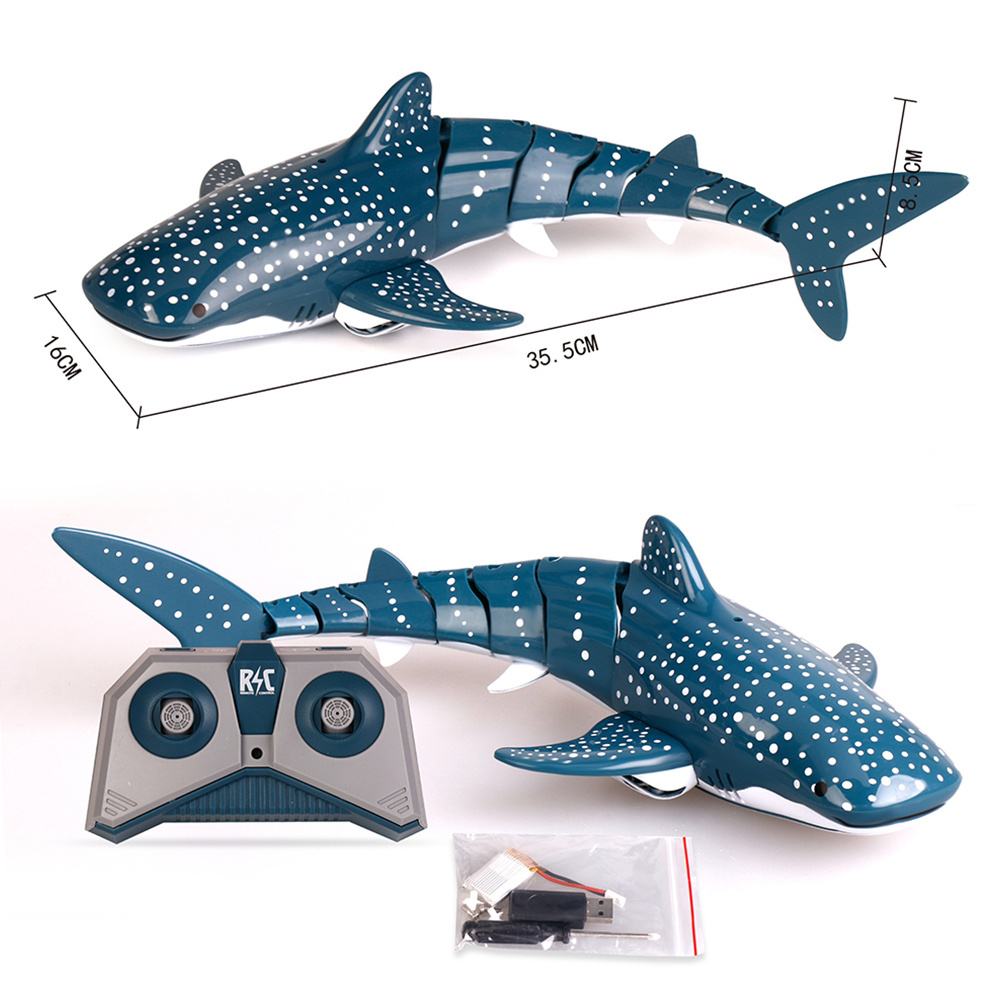 HW Mini RC Shark RC Boat Toy Simulation Animal Swimming Pool Fish Underwater Toy Remote Control Toys for Kids