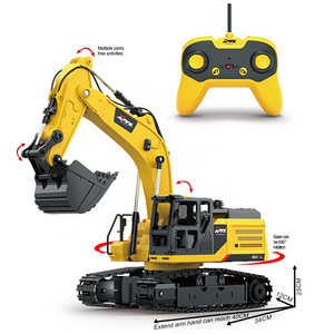 HW 5 channel Wholesale 1:48 scale Construction excavator model remote control rc truck for kids