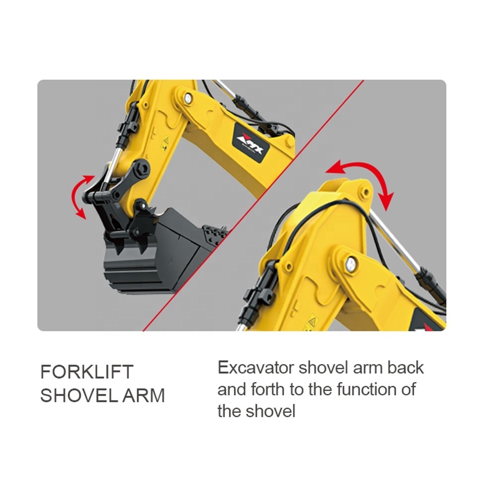 HW 5 channel Wholesale 1:48 scale Construction excavator model remote control rc truck for kids