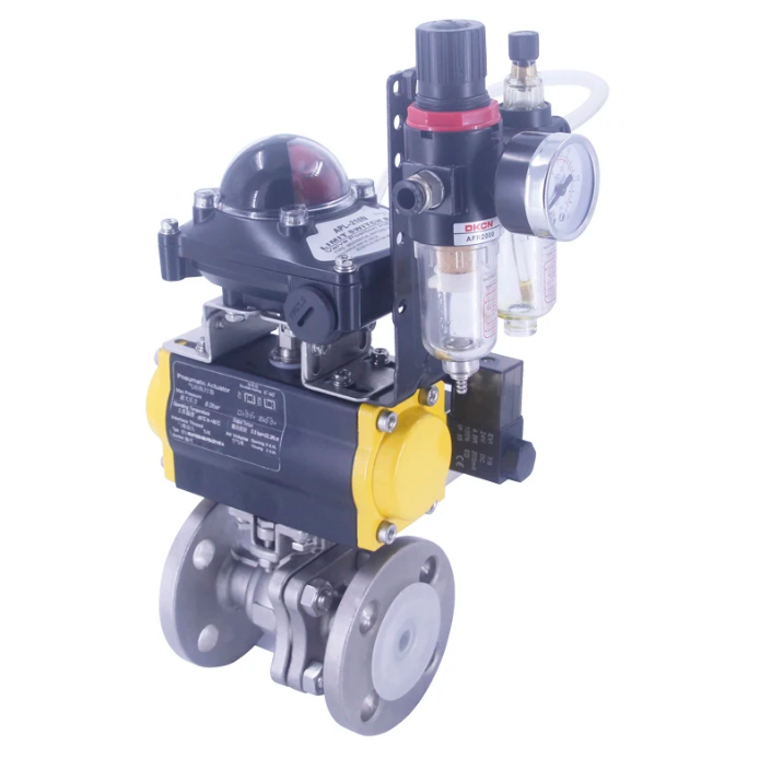 DN100 DN80 Air actuator Tri-clamp Ball Valve 2in stainless steel flanged floating Pneumatic Low temperature butterfly valve