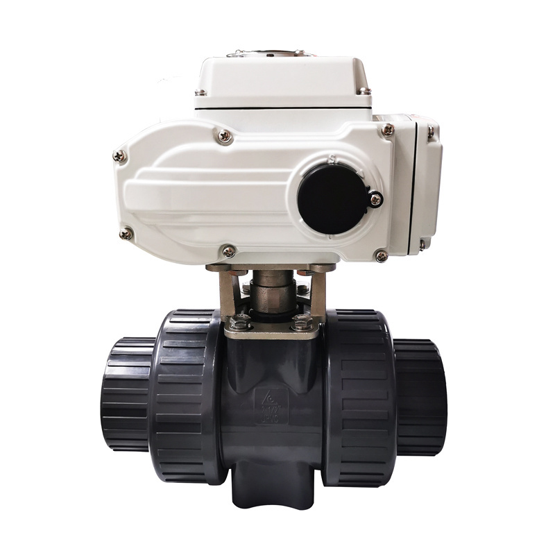 Best price 12v 24v dc 4 inch dn 100 pvc  2 inch dn50 automatic motorized ball valve  3