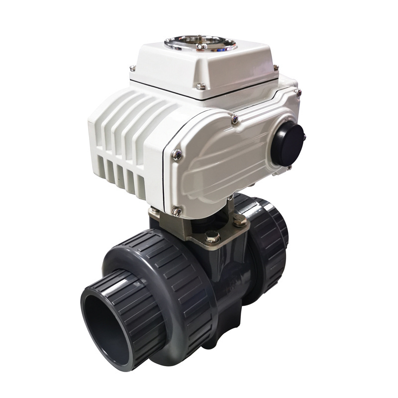 Best price 12v 24v dc 4 inch dn 100 pvc  2 inch dn50 automatic motorized ball valve  3