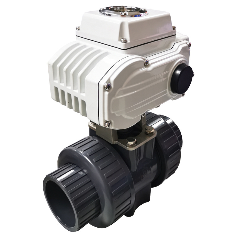 Best price 12v 24v dc 4 inch dn 100 pvc  2 inch dn50 automatic motorized ball valve  3