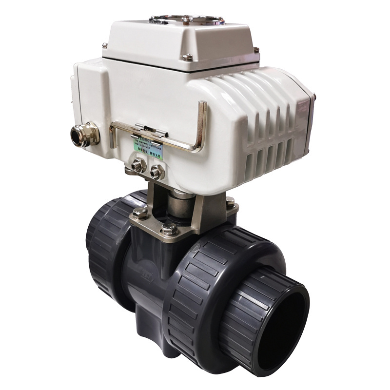 Best price 12v 24v dc 4 inch dn 100 pvc  2 inch dn50 automatic motorized ball valve  3