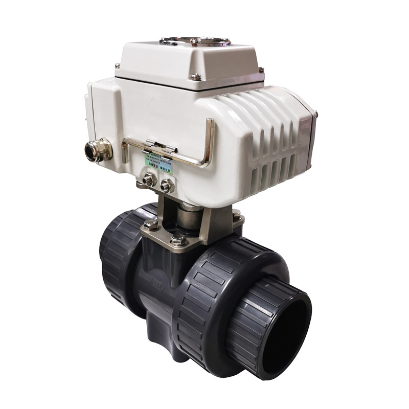 Best price 12v 24v dc 4 inch dn 100 pvc  2 inch dn50 automatic motorized ball valve  3