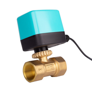 Toyi Hot  Selling Custom Product Brass   DC24v 1/2 Inches 2 Way Mini Electric Motorized Ball Valve For Water Irrigation