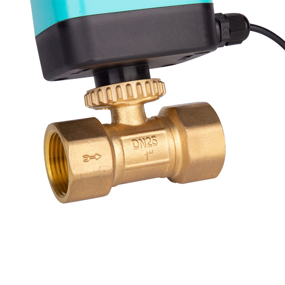 Toyi Hot  Selling Custom Product Brass   DC24v 1/2 Inches 2 Way Mini Electric Motorized Ball Valve For Water Irrigation