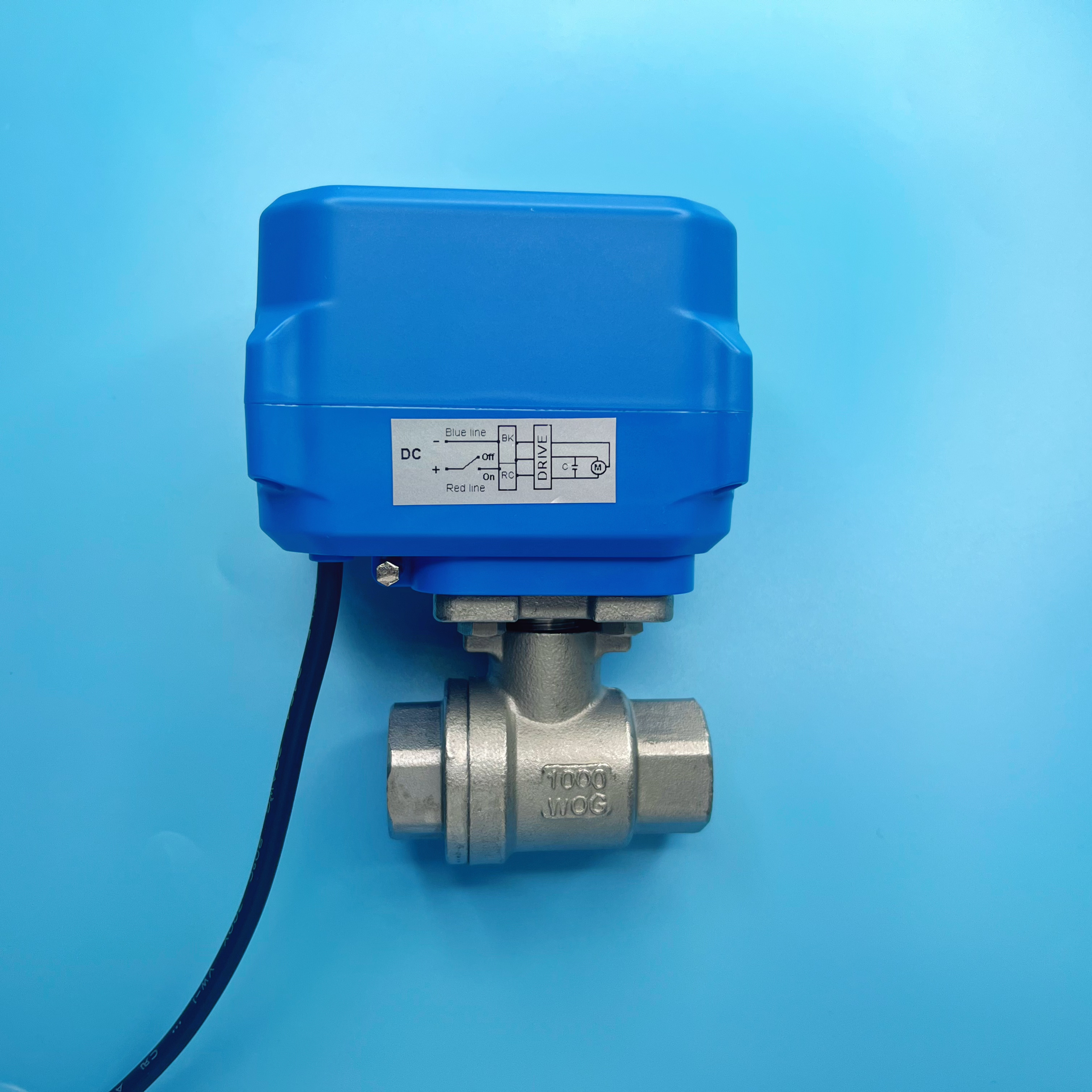 TOYI 9V 12V 24VDC electric ball valve actuator 2 way stainless steel ball valve motorized ball valve 1/2