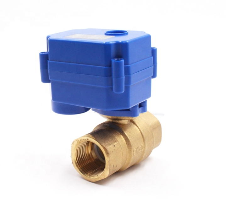 Electric Actuator 220V 230V 24V AC 2 Way automatic water valve flow control Brass Ball Motorized Valve