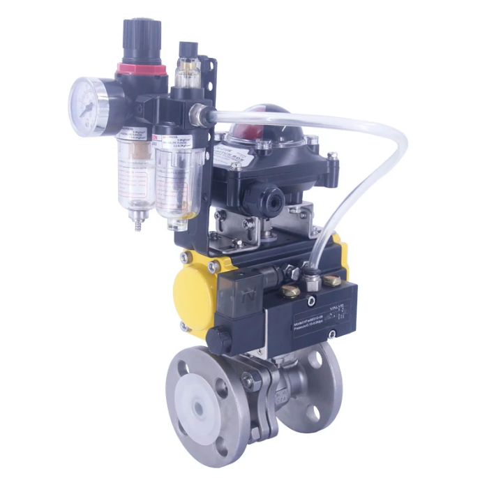 DN100 DN80 Air actuator Tri-clamp Ball Valve 2in stainless steel flanged floating Pneumatic Low temperature butterfly valve