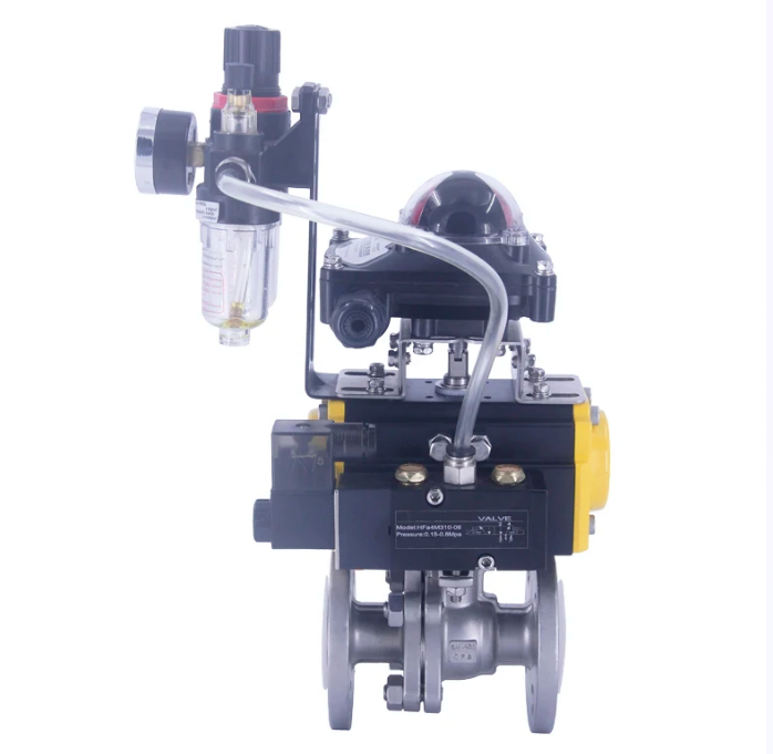 DN100 DN80 Air actuator Tri-clamp Ball Valve 2in stainless steel flanged floating Pneumatic Low temperature butterfly valve