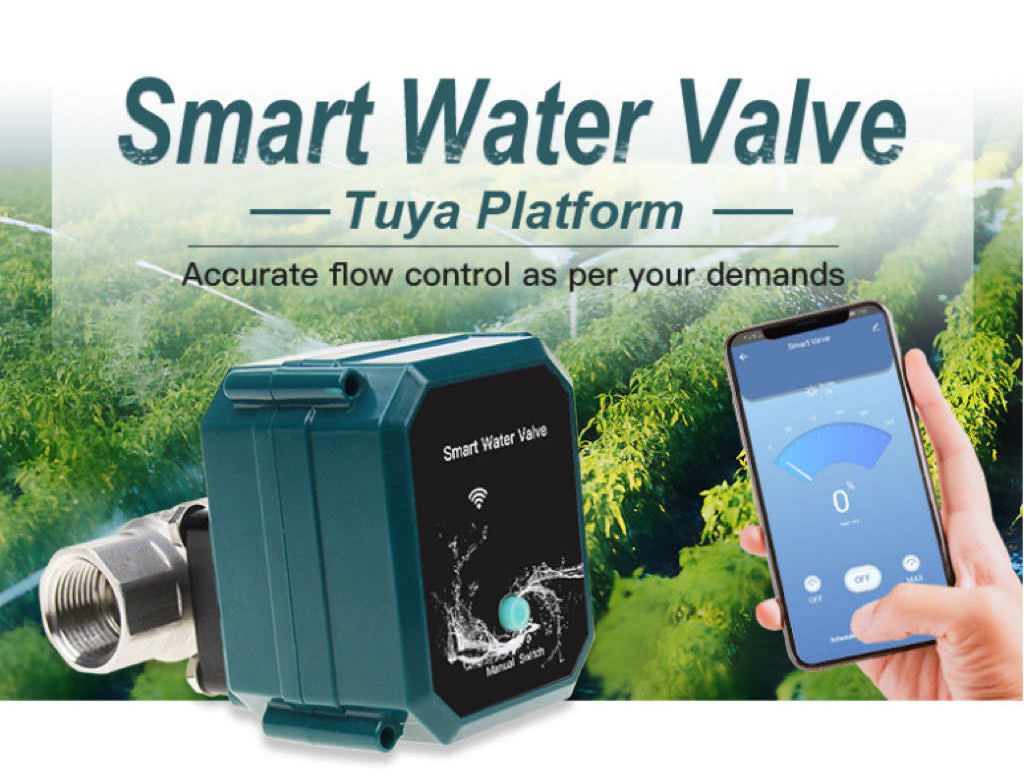 Tuya Wireless Smart Water Valve Controller WiFi Zigbee Automatic Control Intelligent Timing Ball Electric OEM Customizable