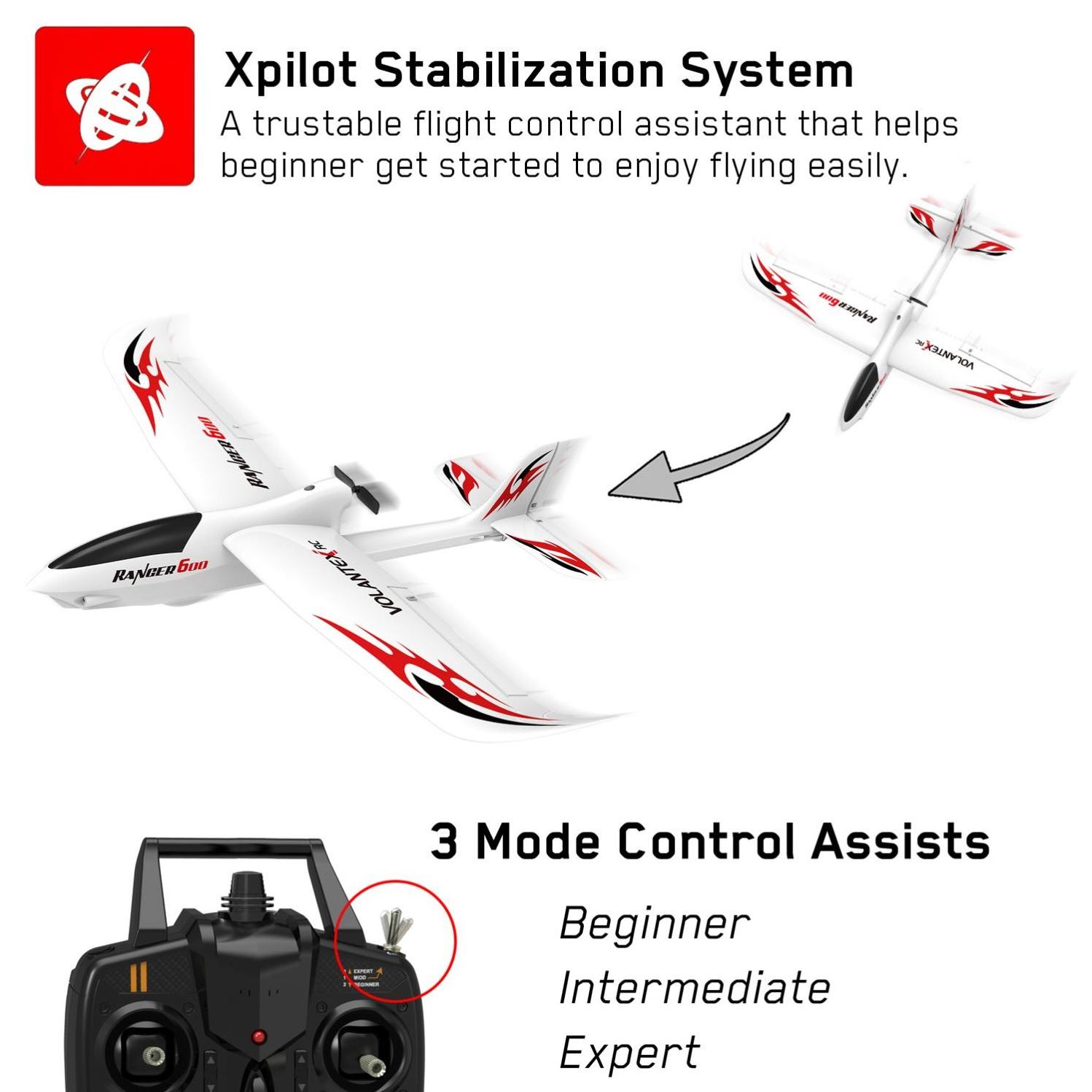 2023 Free Delivery Glider 600 Wireless rc plane Remote Control Toy Airplane Fully Assembly Perfect for Beginner Practice