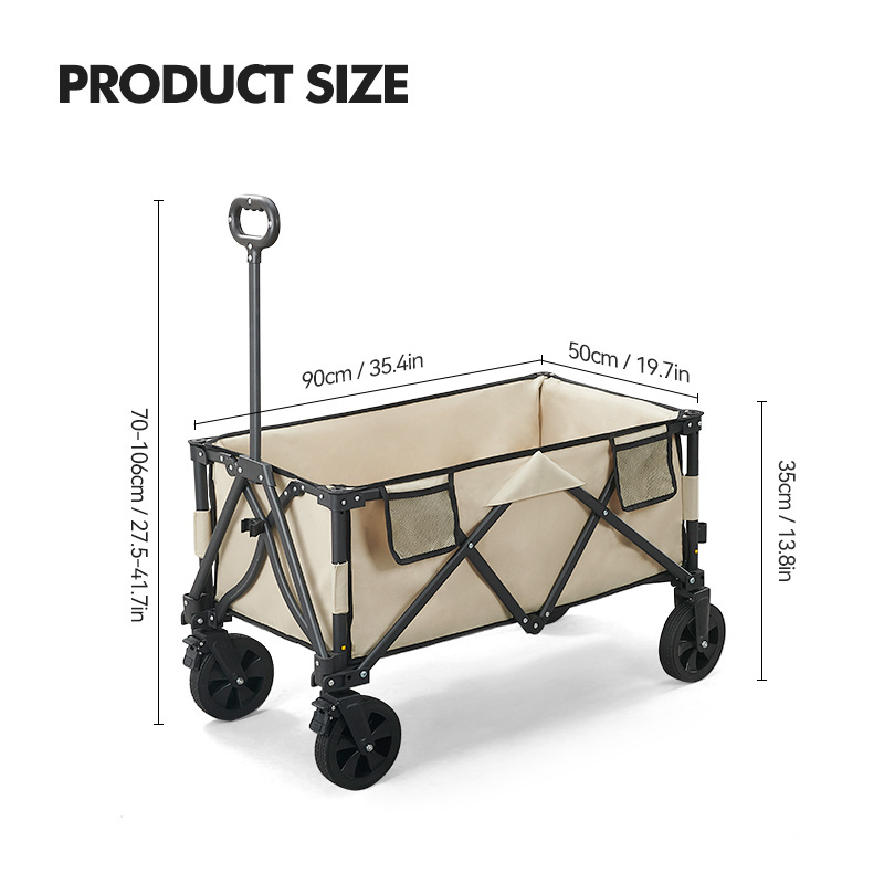 KingGear Outdoor Garden Multipurpose Collapsible Foldable Utility Beach Trolley Cart Camping Folding Wagon