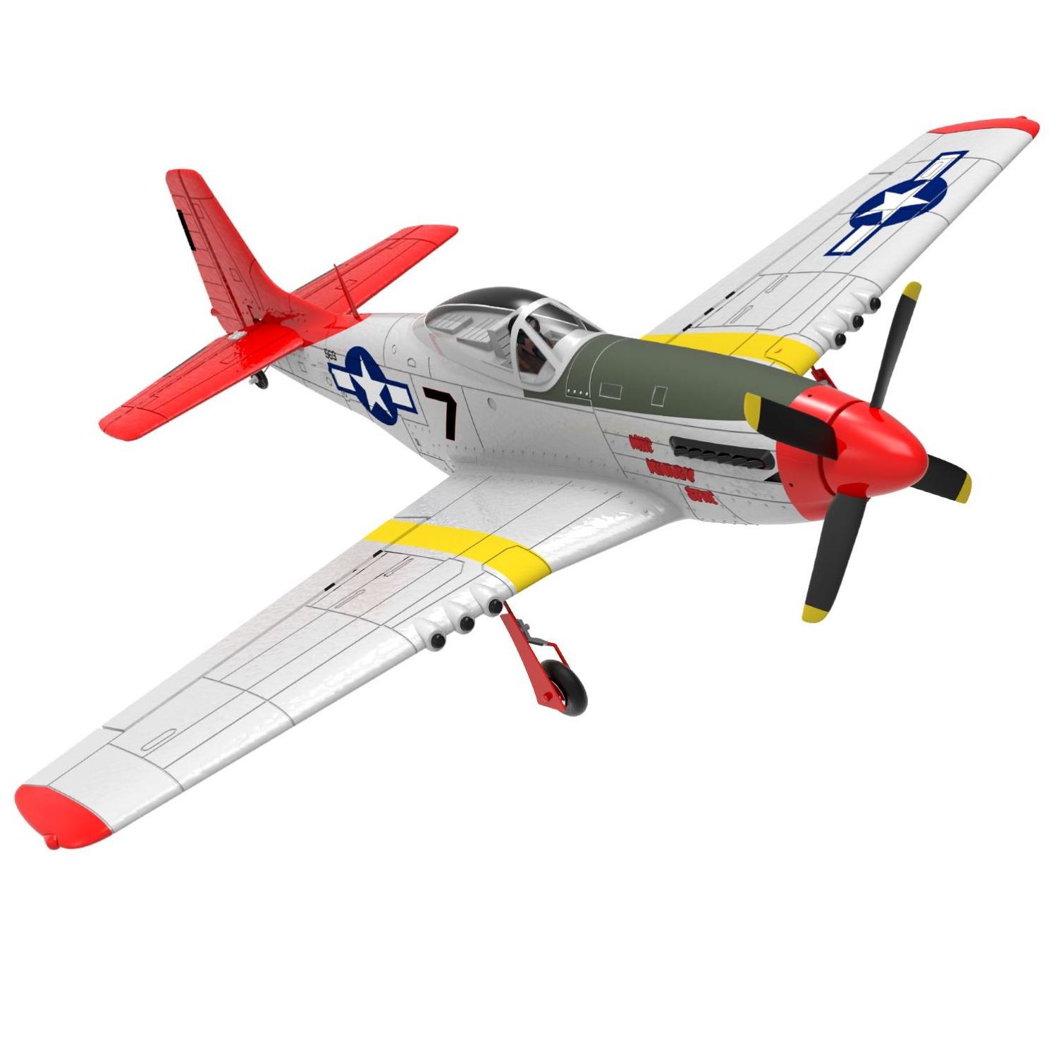 P51D 750MM Wingspan Wireless Remote Control Airplane Brushless Motor Toy Airplane