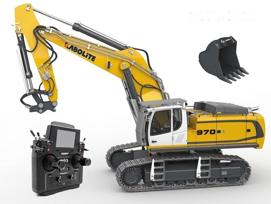 1:14 Remote Control K970-100S Hydraulic Excavator Model HuiNa Full Metal Toys Car Rc Vehicles