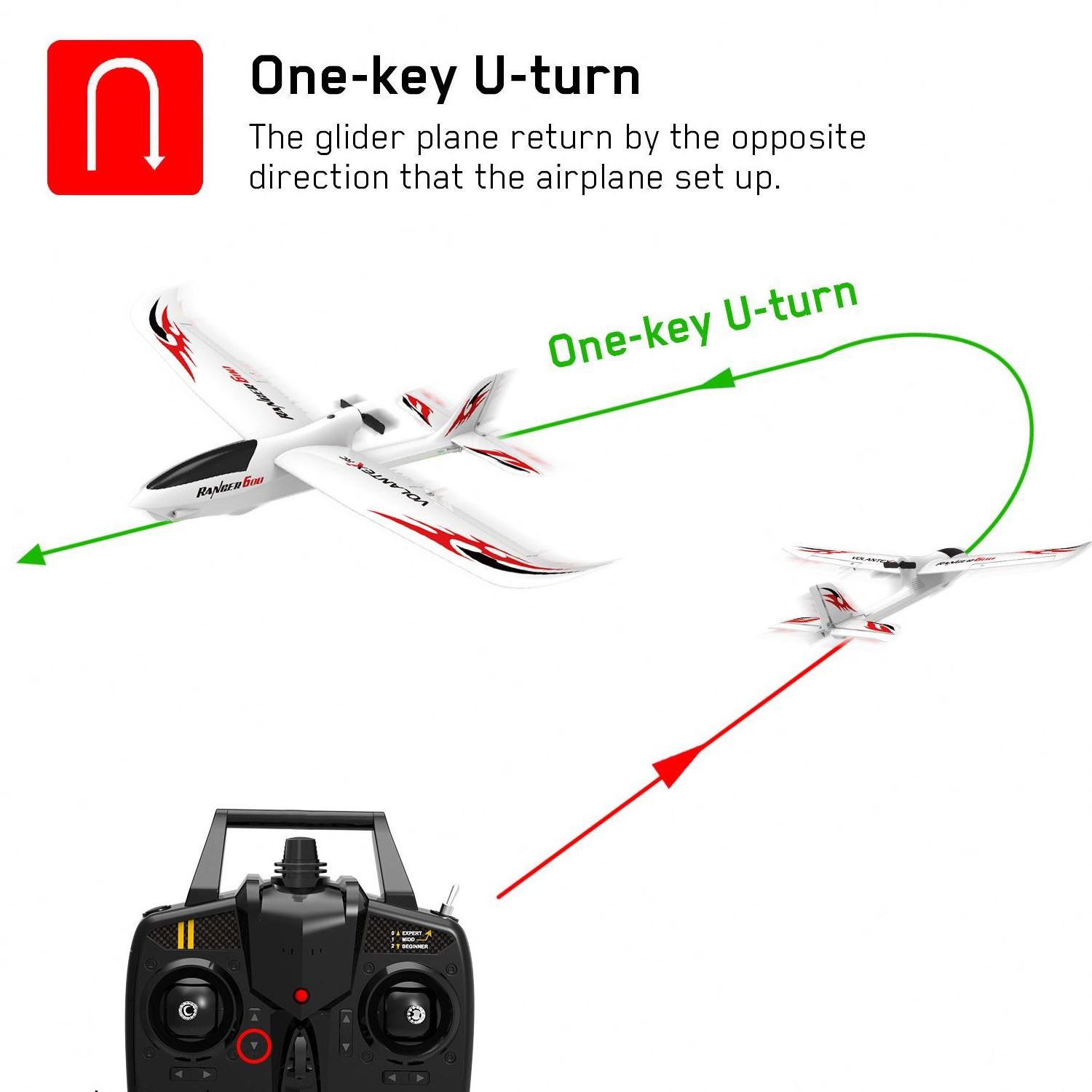 2023 Free Delivery Glider 600 Wireless rc plane Remote Control Toy Airplane Fully Assembly Perfect for Beginner Practice