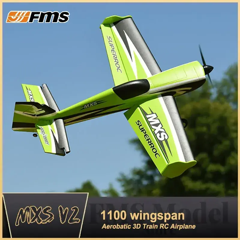 FMS RC Airplane 1100MM 1.1M MXS V2 PNP 4CH Aerobatic 3D Model Plane Aircraft EPO Sports Fixed Wing Avion Foam