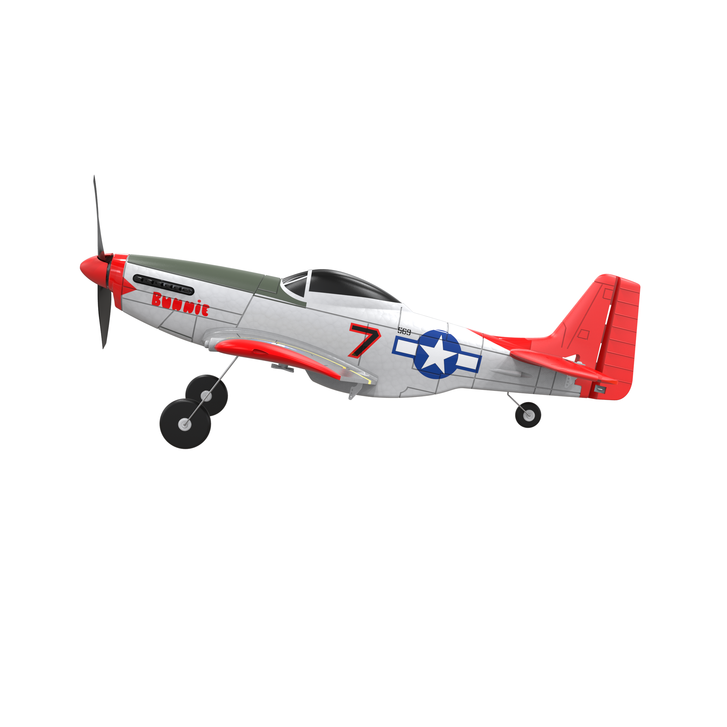 P51 1200MM Wingspan RTF w/ Gyro Brushless Motor RC Toy Airplane