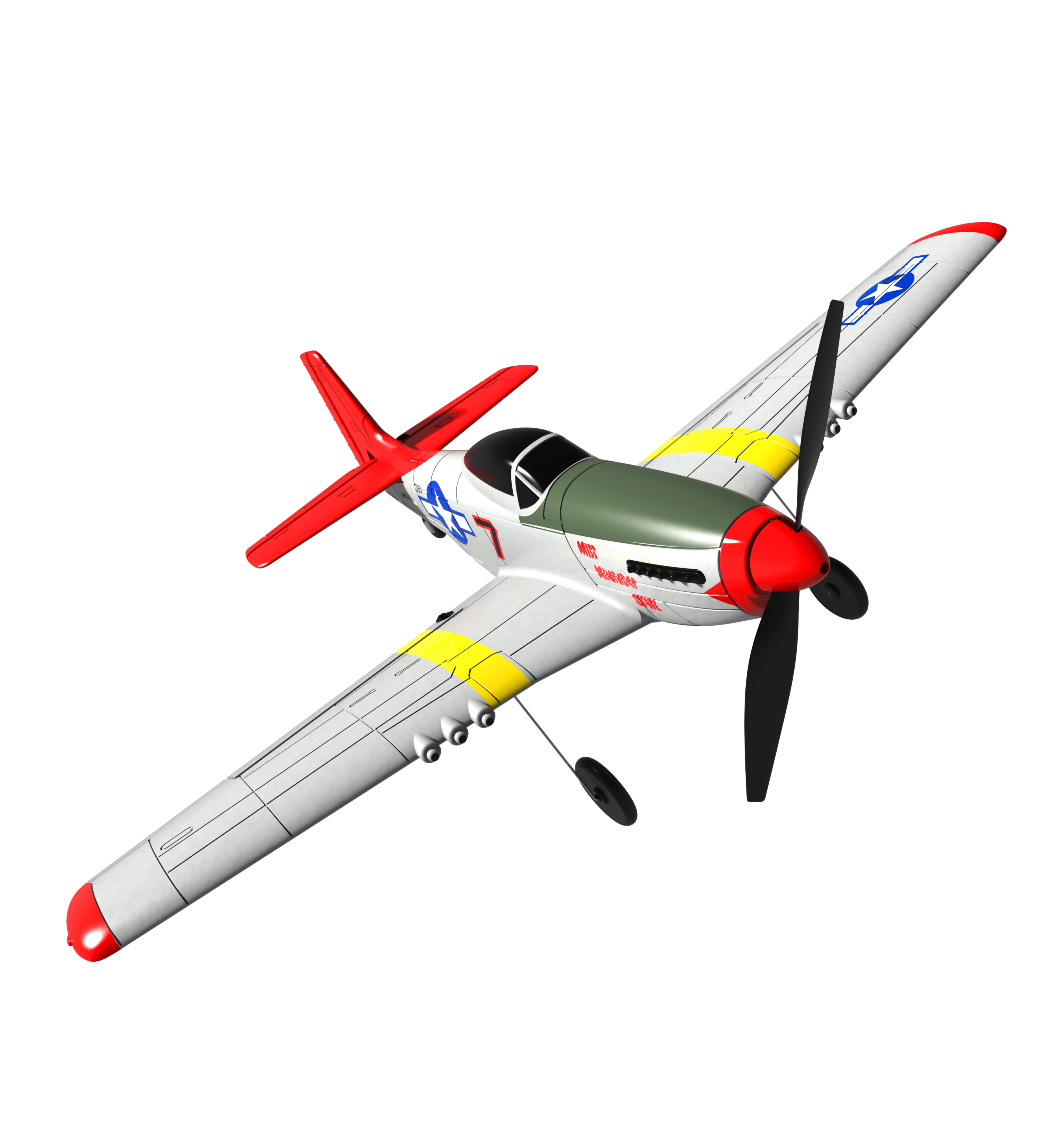 P51 1200MM Wingspan RTF w/ Gyro Brushless Motor RC Toy Airplane