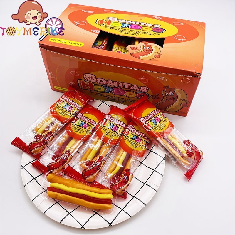 Mini Hot Dog Shaped Halal Gummy Candy