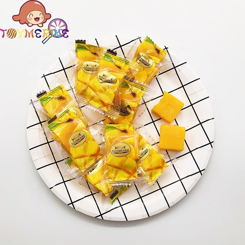 Toymerike Brand Real Mango Juice Candy Soft Chewy Gummy Cube Candy