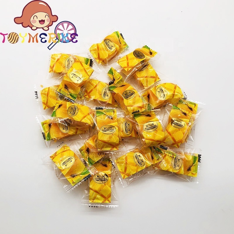 Toymerike Brand Real Mango Juice Candy Soft Chewy Gummy Cube Candy