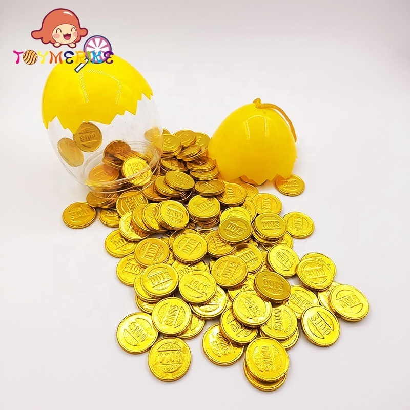 Wholesale Egg Shape Bottle Sweet Gold Coin Chocolate Candy