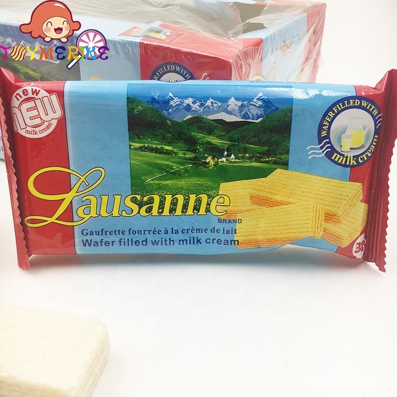 38g Chocolate Cream Coated Biscuit Wafer Supplier