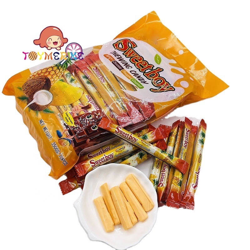 Sweet Chewy Gummy Candy Stick Shape Fruit Flavor Chewing Milk Candy