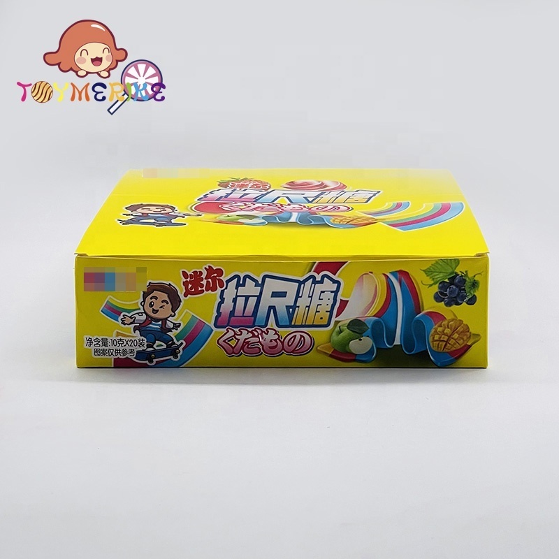 Rainbow Sour Sweet Tape Gummy Rolling Candy