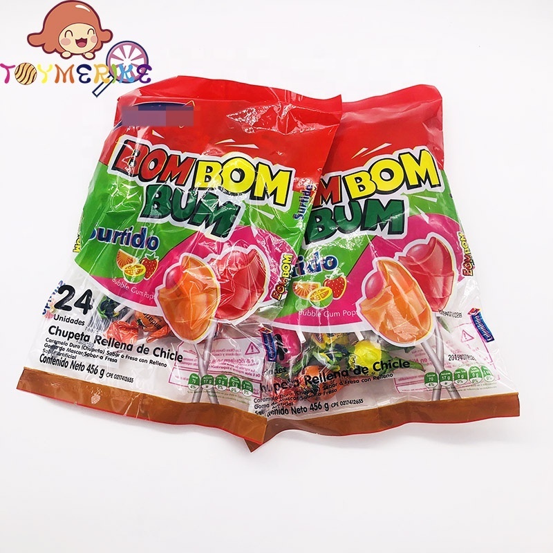 Bom Bom Gum Lollipop Candy