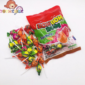 Bom Bom Gum Lollipop Candy