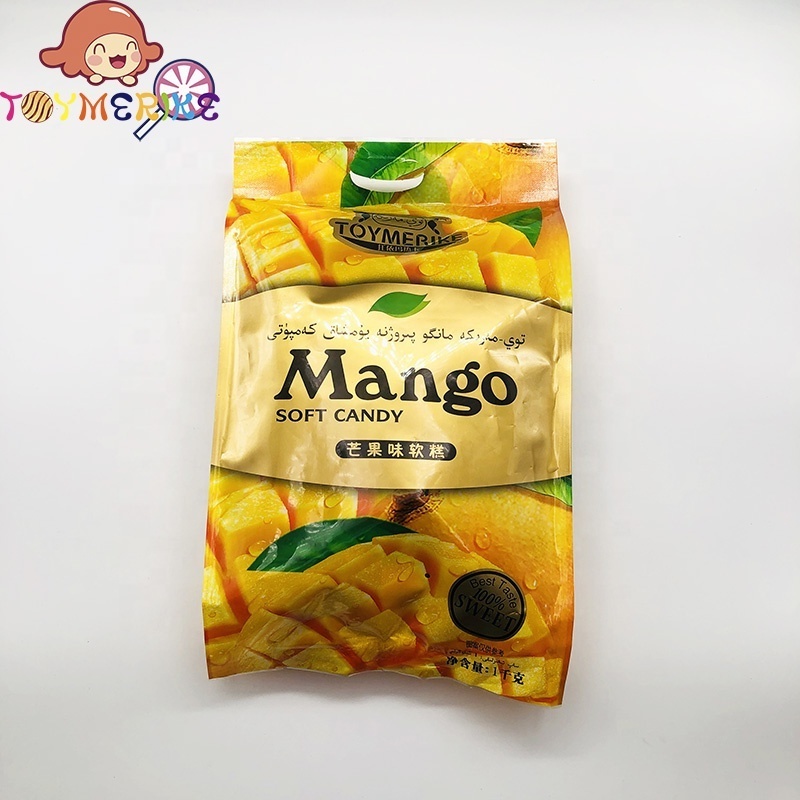 Toymerike Brand Real Mango Juice Candy Soft Chewy Gummy Cube Candy