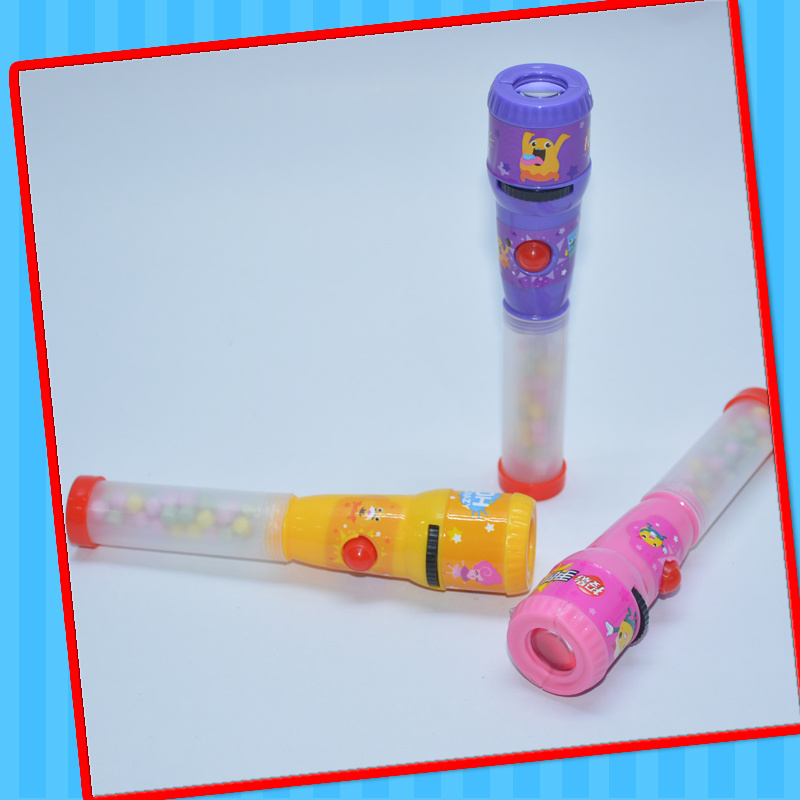 Wholesale China toy candy factory produce torch projection toy with candy best sell in 1 dollar shop