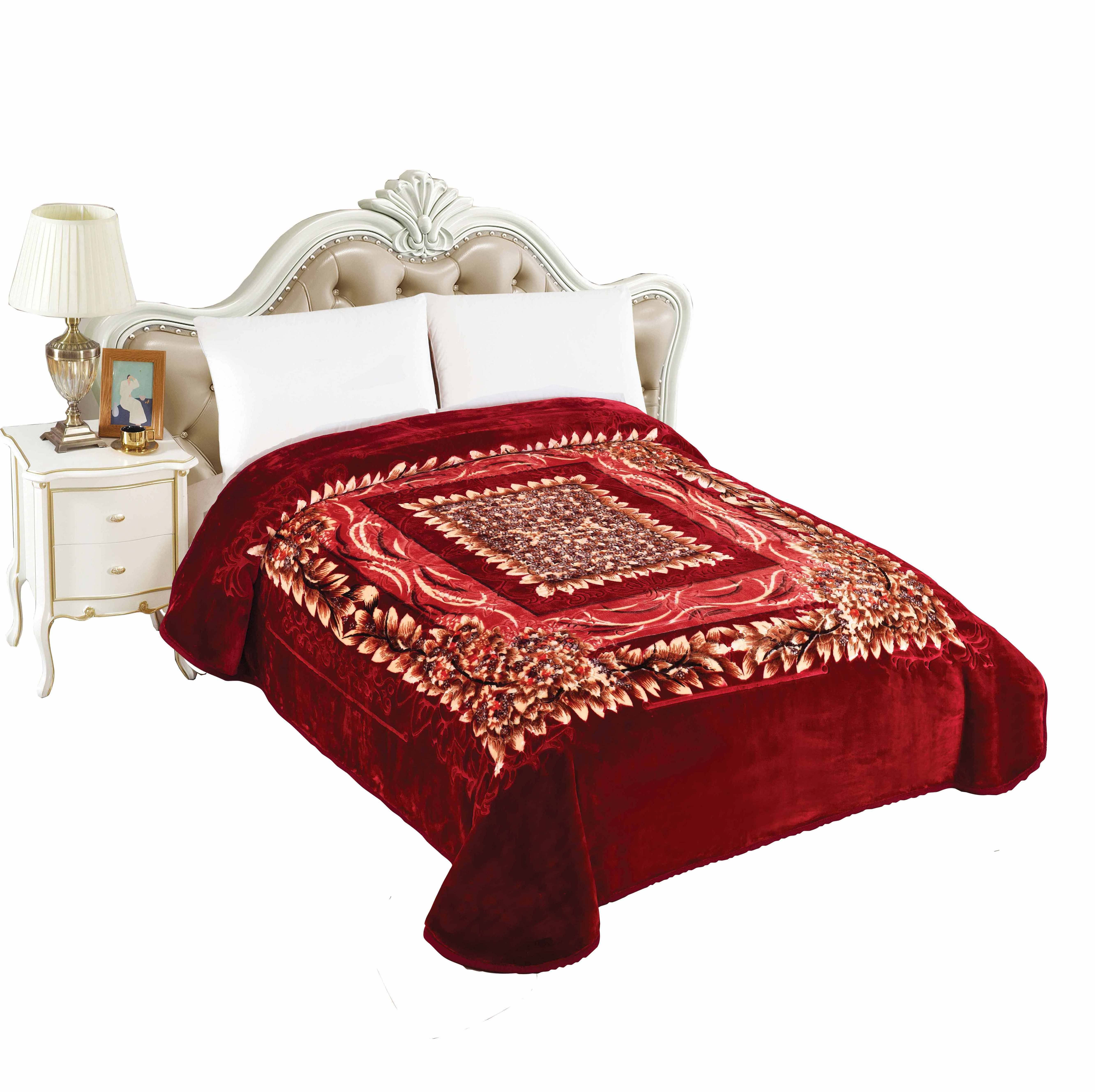 Double thickening raschel blanket qiu dong light luxury embossed warm blanket that single people nap blanket